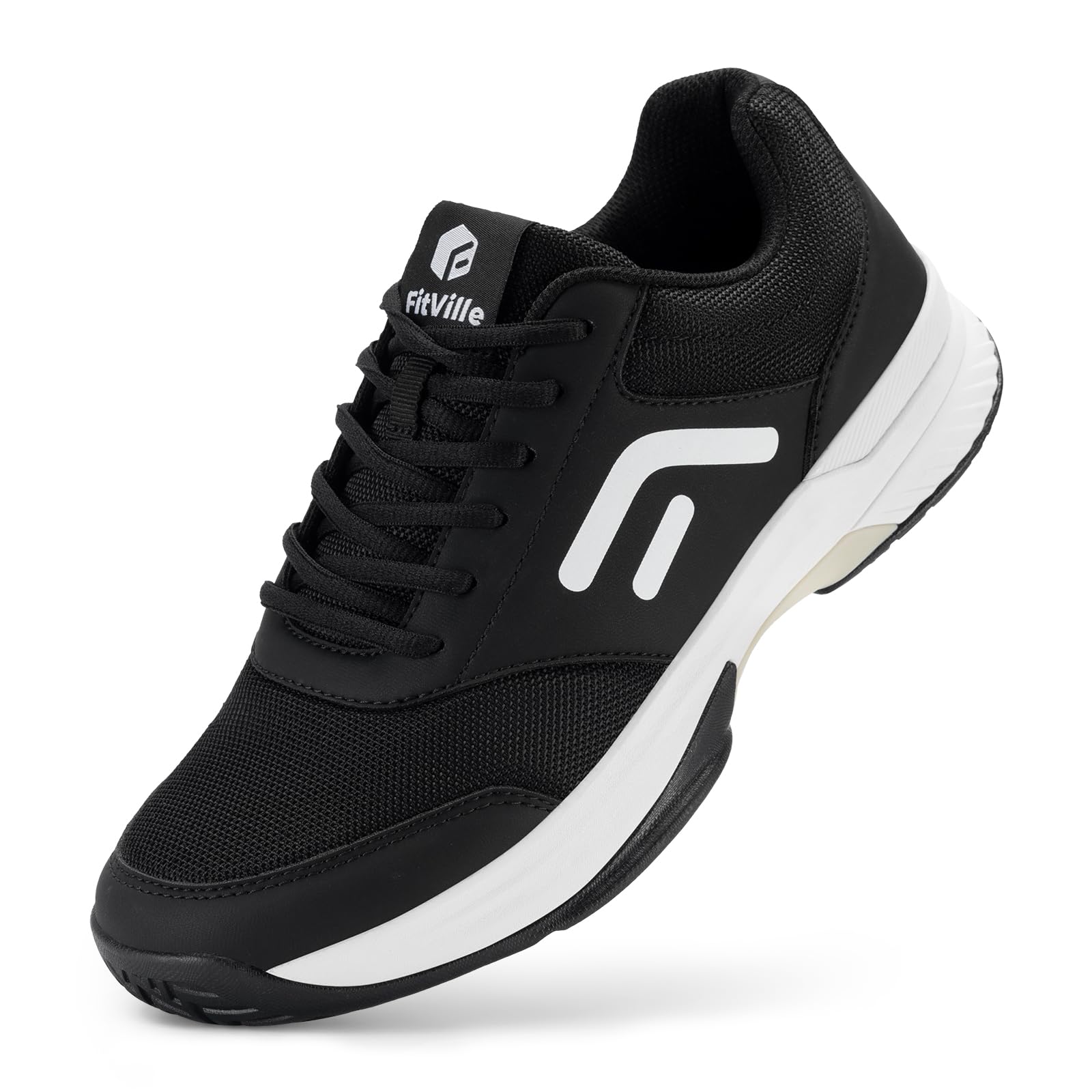 

[FitVille] Wide Tennis Shoes, Men s Tennis Shoes, Wide 2E 4E, All Court, High Grip, Lightweight, Breathable, Beginners, High Arches