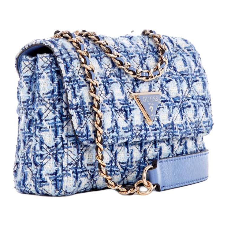 Neue GUESS Stoff-Umhängetasche Mittel Damen Blau AS874874-STU