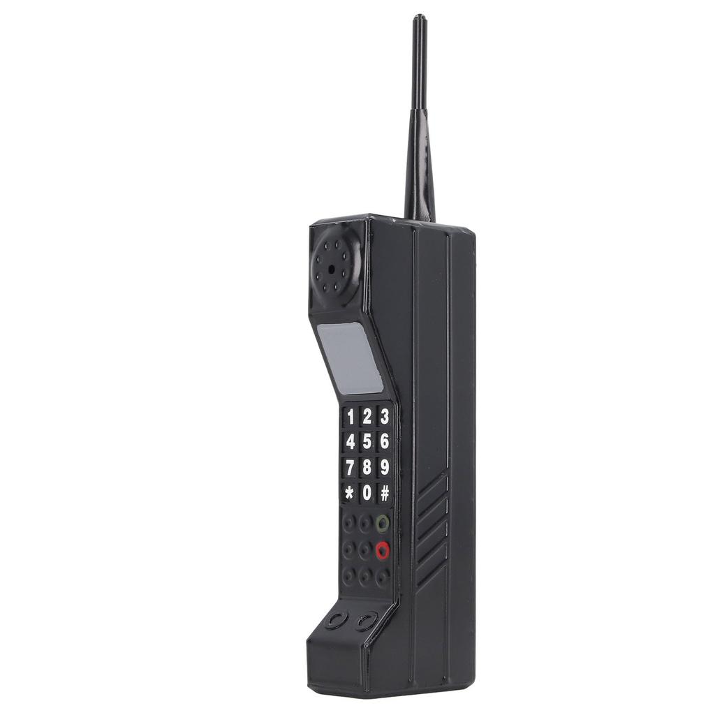 Modello di Telefono Cellulare in Mattone Cellulare Vintage Oggetto di Scena Vecchio Stile Simulazione Oggetti di Scena Fotografica Ornamenti Stilizzati Nero