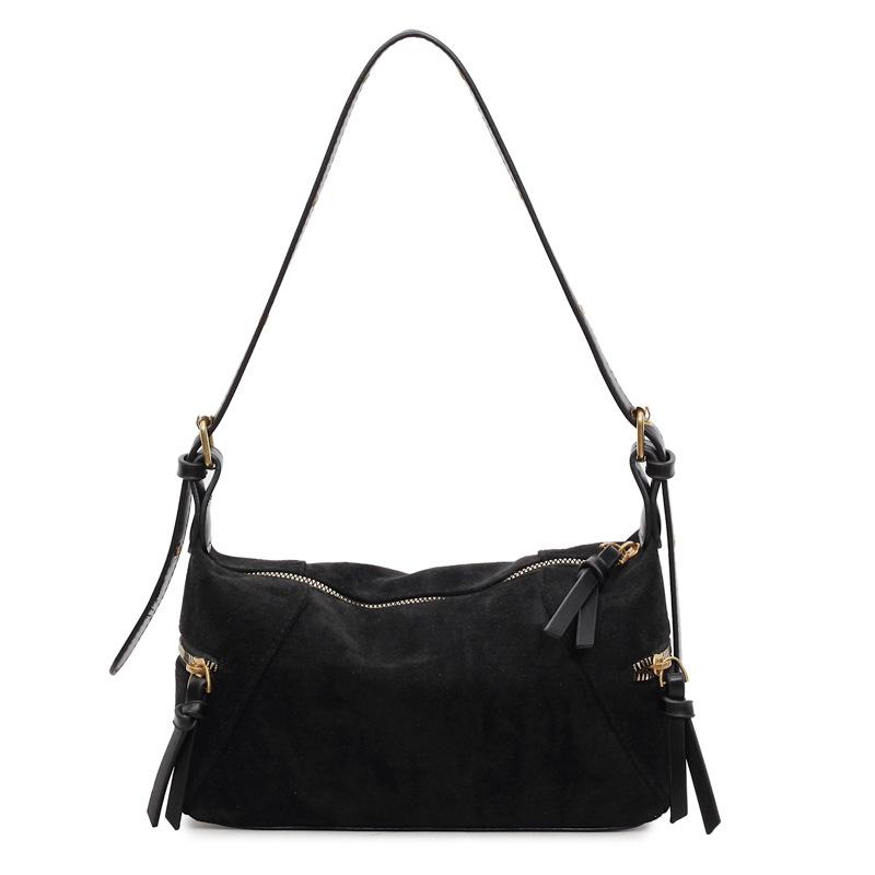 Autumn and winter super fire niche retro suede handbag 2025 new high-end underarm bag exquisite foreign style messenger bag