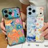 Colorful Starfish Pattern Phone Case For iPhone 17e 17 16 15 14 Pro Max 14 13 Pro 16 Clear Shockproof TPU Card Slot Pocket Cover