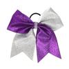 7 Inches Fashion Sparkling Glitter Cheerleading Hair Bow Glitter Grosgrain Ribbon Bows Hair Band Hair Tie For Girls And Women