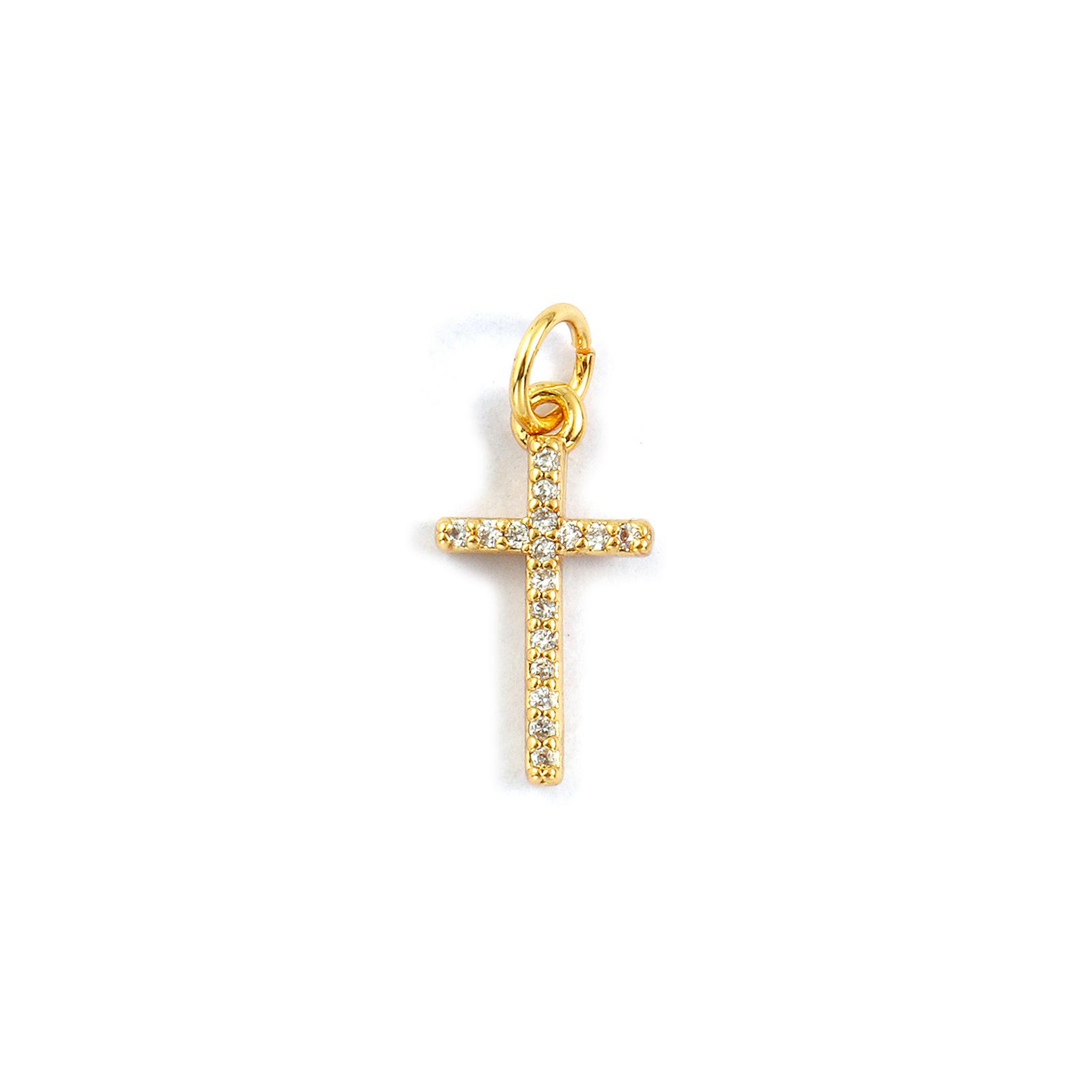 

2 PCs Brass Religious Charms Gold Plated Cross Pendants For DIY Necklace Bracelet Earrings Jewelry Making Findings