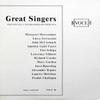 LP Record VARIOUS  Great Singers Previously Unpublish VOCE88 Voce Non Japan Classical Used