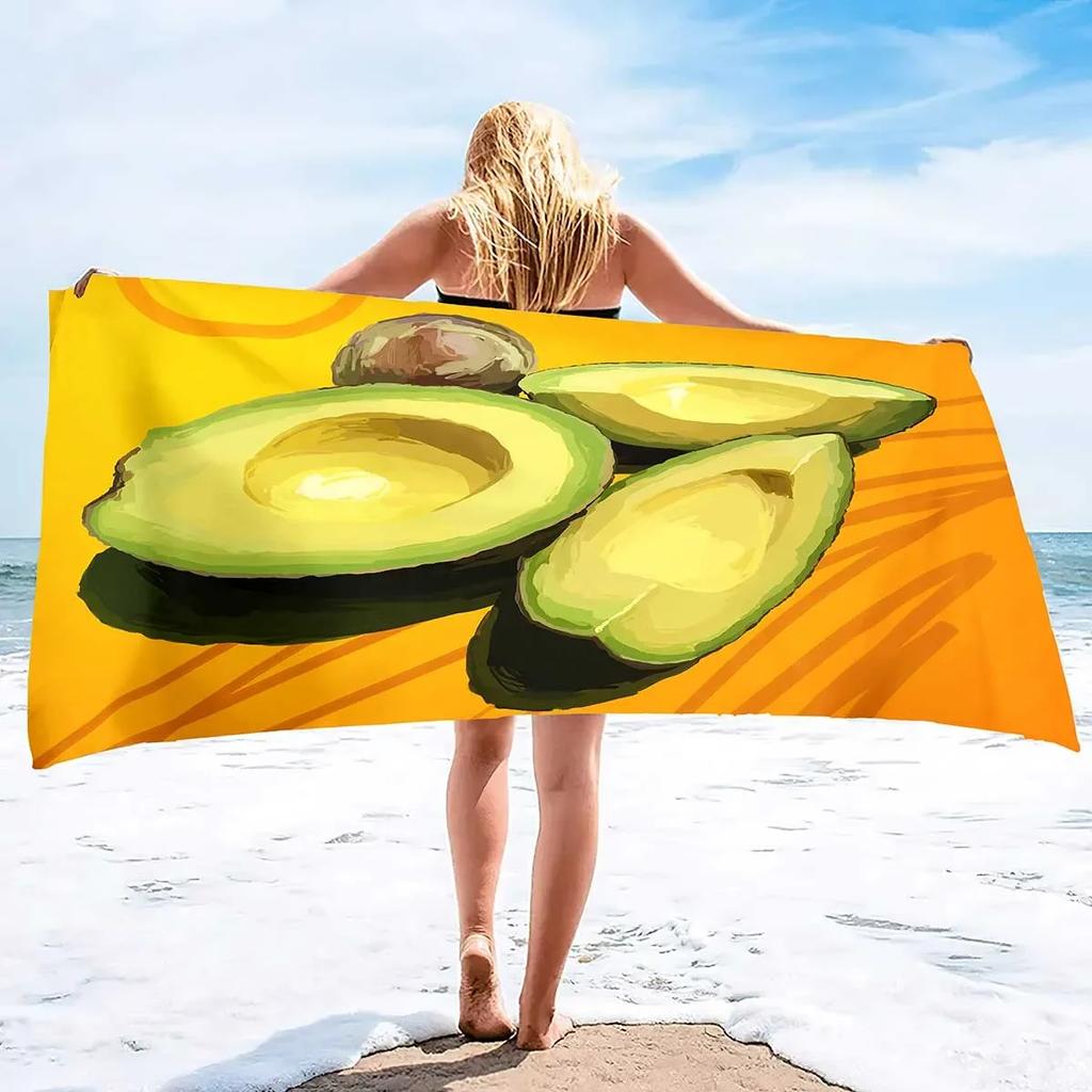 Avocado Beach Towels,Outdoors Pool Microfiber Towel Soft Fluffy and Super Absorbent Sand Free Quick Dry Lightweight Bath Towels