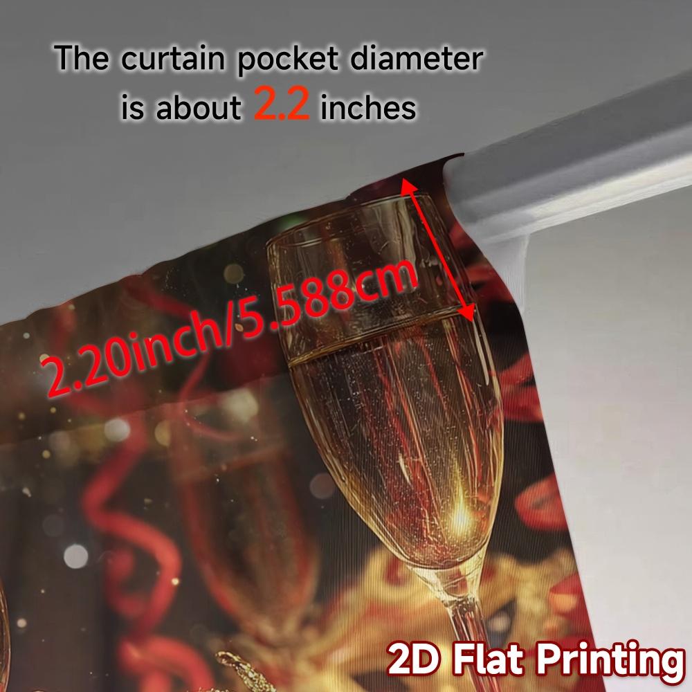 Set Of 2 Flat Printing Curtains Without Rod Masquerade Sparkle Popular Window Treatment Fabric Holiday Made Polyester