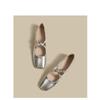 French Mary Jane Women's Shoes 2025 New Summer Small Leather Shoes Light Mouth Low Heel Temperament Popular Ballet Silver Shoes