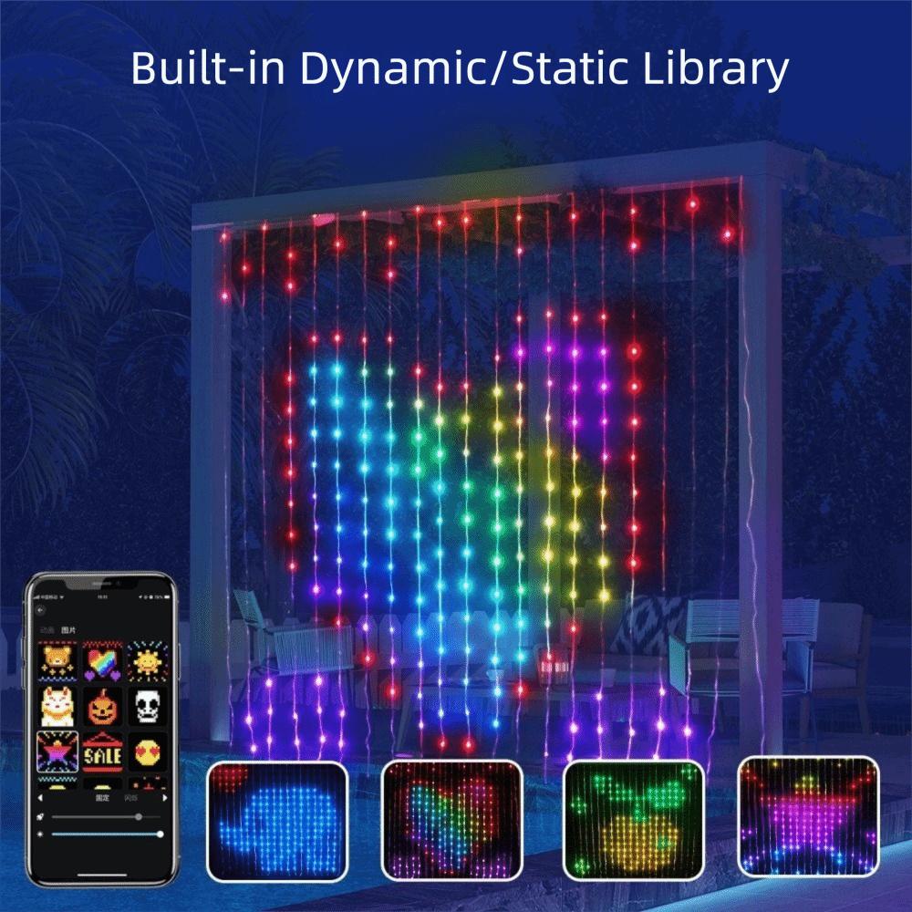 Music Sync LED Curtain Lights APP Controlled Smart Lights RGB Pixel Lights Window Decor