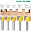 8 Handle Bottom Cleaning Knife Slotting Knife Trimming Machine Woodworking Milling Cutter Bottom Cleaning Tool Slotting Flat Bottom Cutter Head