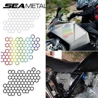 Honeycomb Motorcycle Sticker Helmet Decals Helmet Stickers Waterproof