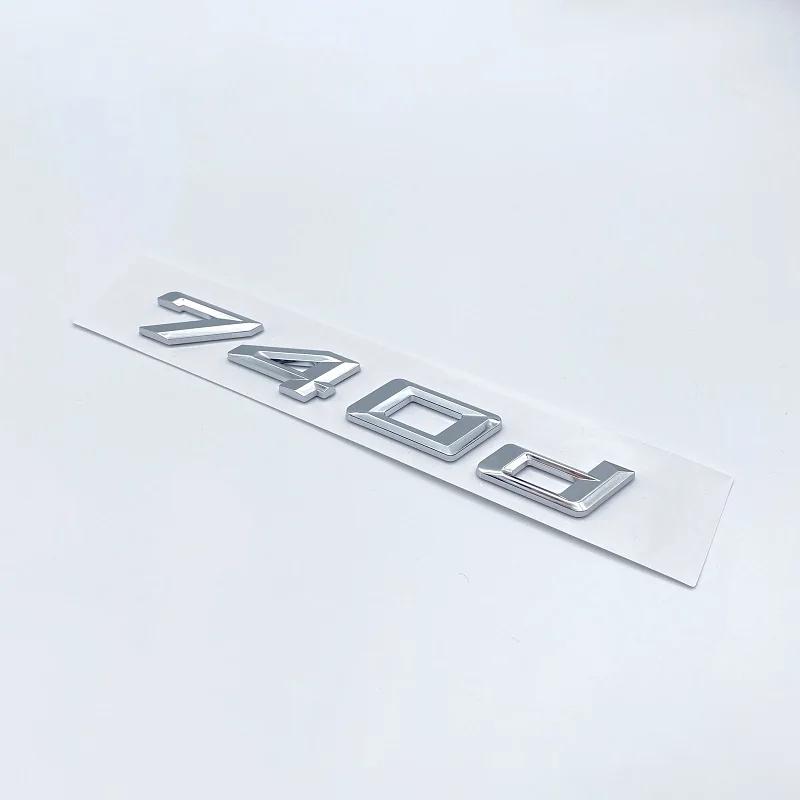 ABBD1 New Chrome Black Numbers Letters 730d 740d 745d 750d 760d ABS Emblem for 7 Series Car Trunk Exterior Decoration Logo Sticker