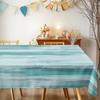 Tovaglia Rettangolare con Onda Oceanica Astratta per Decorazione Tavola Festa Festiva Tovaglia Impermeabile Riutilizzabile per Tavolo Cucina Sala da Pranzo