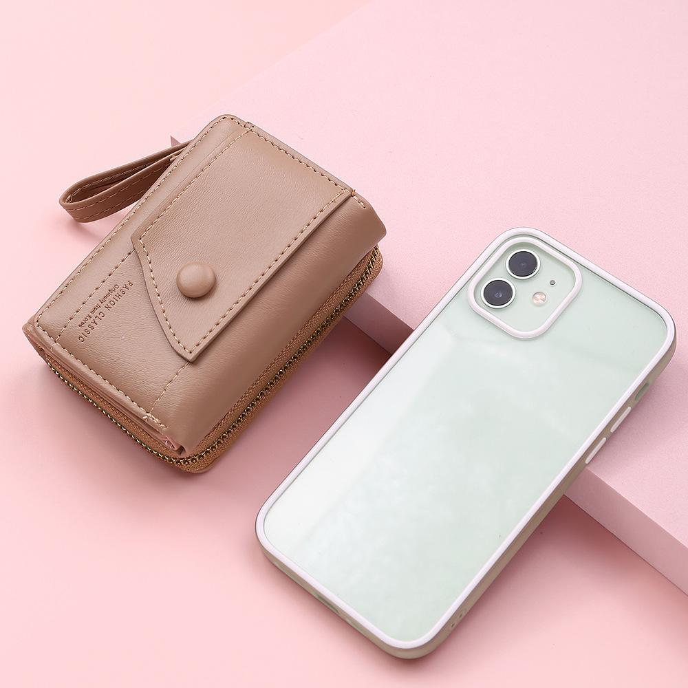 Waterproof Triple Fold Wallet PU Leather Mini Coin Pouch Fashion Simplified Purse Work