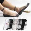 Summer Men Transparent Glass Silk Ultra-Thin Cotton Short Crew Short Socks Invisible Socks