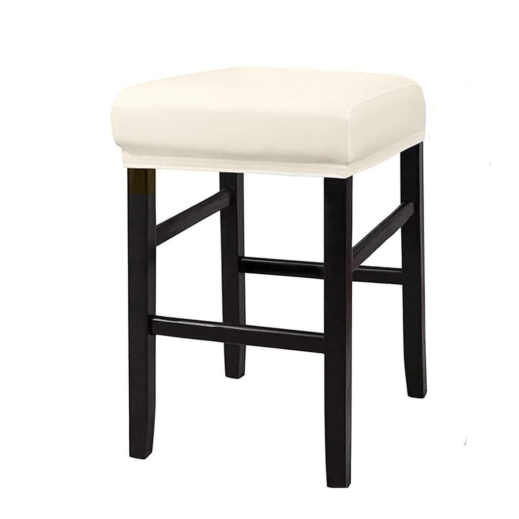 PU Leather Bar Stool Covers Rectangular 100% Waterproof Oilproof Stool Covers Thicker Leather Saddle Stools Slipcover