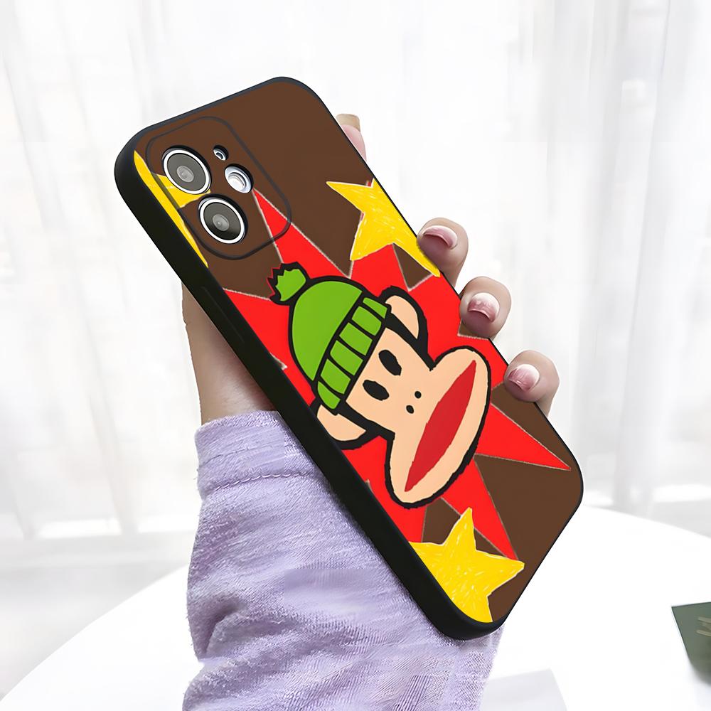 Affe P-Paul Frank Handyhülle Für IPhone 17 Pro Max 15 Pro 16 14 Plus 12 13 Mini 11 Pro Stoßfeste Weiche Hülle