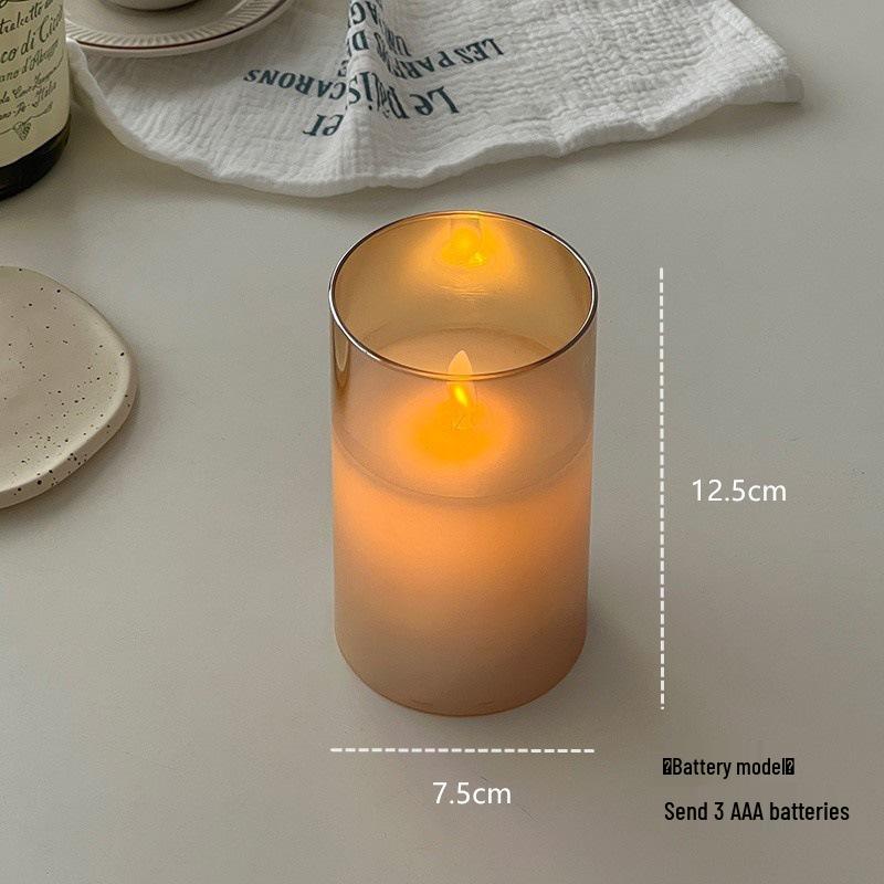 Schwingende Docht-LED-Kerze Nachtlicht – Kreative Schreibtischdekoration für Schlafzimmer-Ambiente