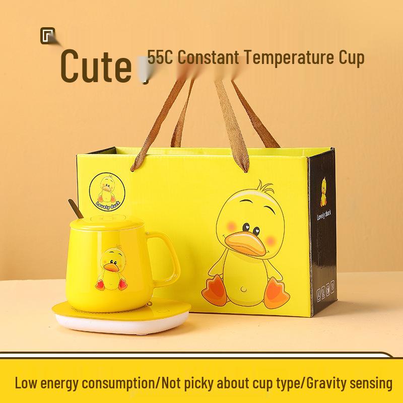 Ceramic Mug with Lid & Spoon: Printed Coffee & Water Cup for Home, Office, Couples & Women