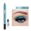 DragonRanee 12-Color Pearlescent Eyeshadow & Lipstick Pencil - Non-Smudging, Sharpenable, Fine Glitter Foam Pen