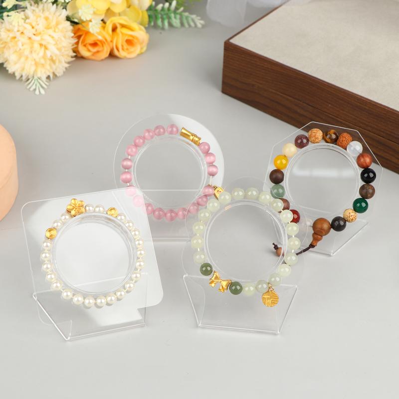 Acrylic Bracelet Holder Display Stand for 12 Bangles Transparent Jewelry Organizing Rack for Store Counter and Home Storage Display