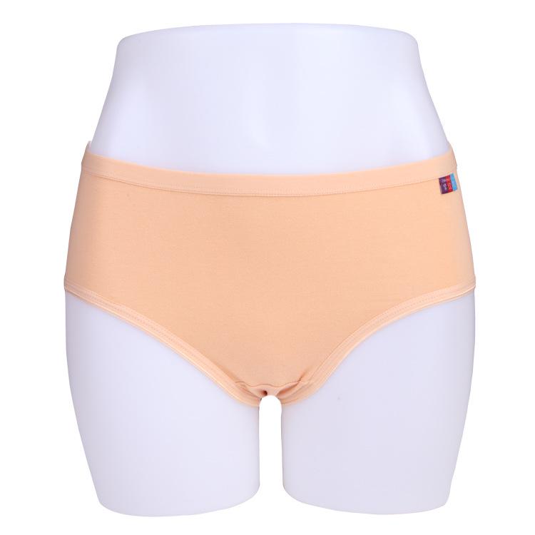 Damen Übergröße Ganzbaumwolle Mittelhohe Taille Atmungsaktive Slips - Einfarbig und Bequem