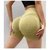 High Waist Yoga Shorts Elastic Fitness Running Shorts Women Tight Training Pants Yellow One Size