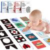 Babys Schwarz-Weiß-Hoher Kontrast Lernkarten Visuelle Stimulationskarten Montessori Spielzeug Lern- und Bildungsspielzeug für Babygeschenke