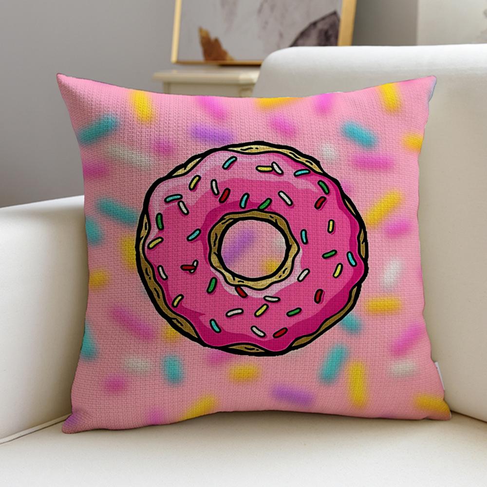 Sugary ddonutS Cushion Cover Pcs Linen Throw Pillow Covers X X Modern Home Decor