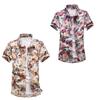 Stylish Summer Casual Floral Short Sleeve Shirt For Men In Plus Sizes With Comfortable Fit