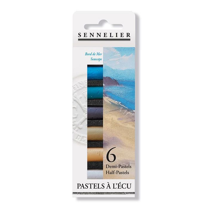 Pastels À L'écu - Sennelier - Seaside - 6 Half-pastels - Multicolor