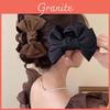 Elegant Satin Bow Hair Clips For Women With Plush Claw Clamp For Daily Use