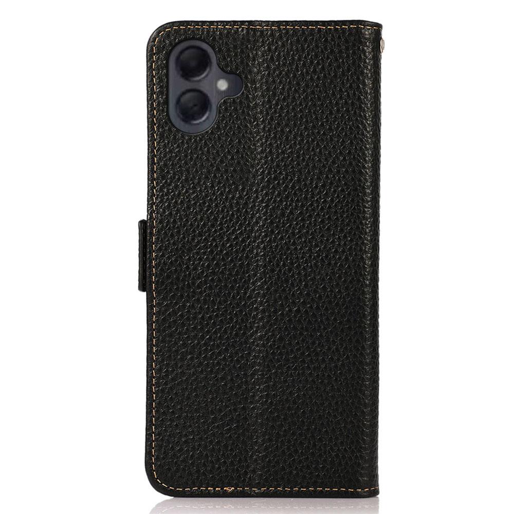 KHAZNEH For Samsung Galaxy A06 4G Phone Case Genuine Cow Leather Cover RFID Blocking