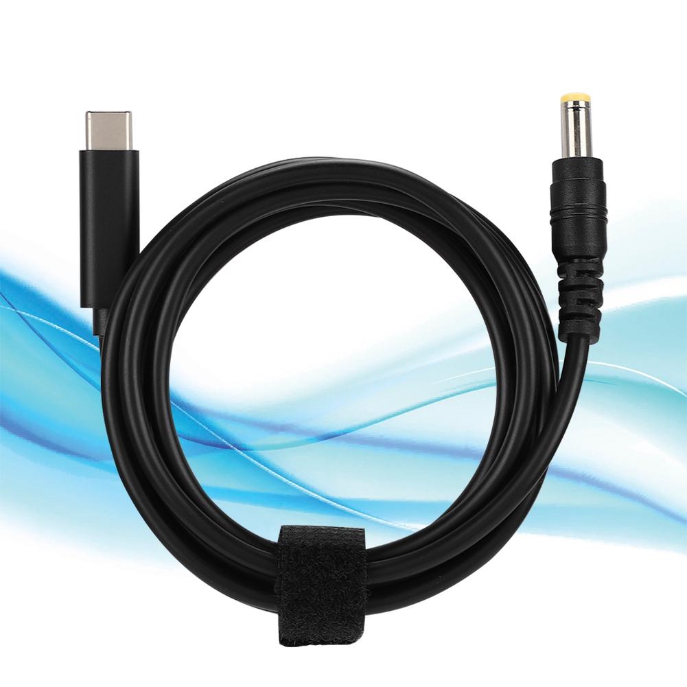 90W 19V 20V TypE C Male to 5.5mm x 2.5mm Male Straight Head Adapter Cable with PD Chip