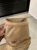 Inner Height Increasing White Knight Boots Women's Boots Autumn and Winter Khaki Skinny Boots Pile Medium Boots