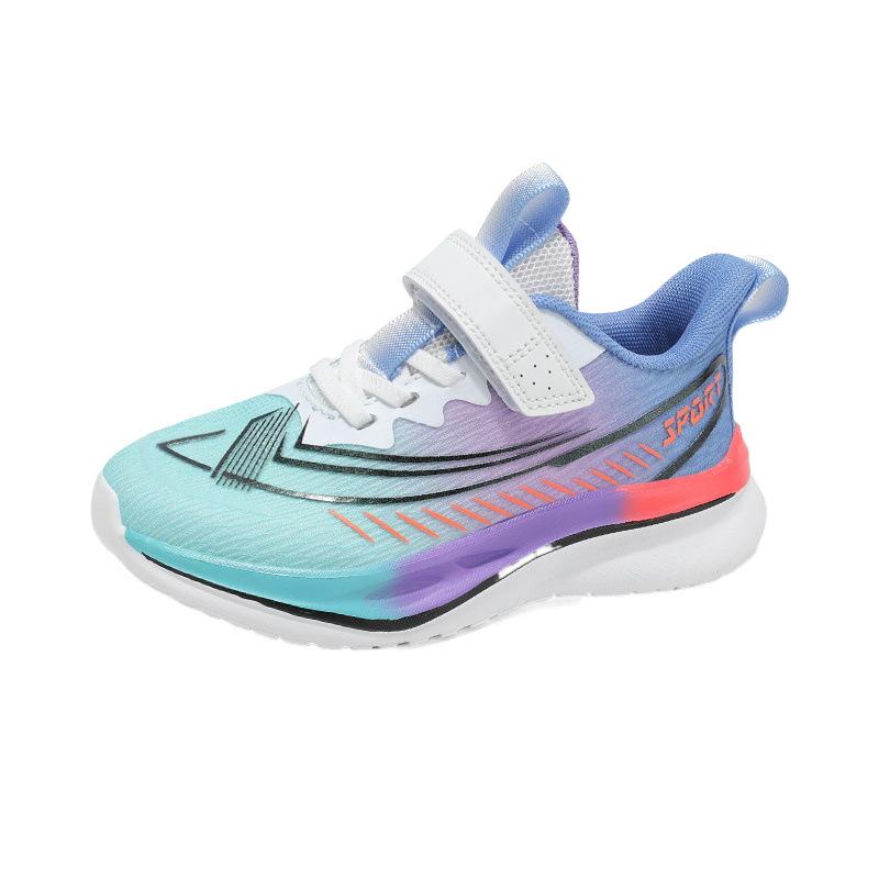 Kinderlaufschuhe Frühling und Herbst 2025 Mesh atmungsaktiv weiche Sohle abriebfest mittelgroße und ältere Kinder Klettverschluss Jungen rutschfeste Sneaker