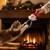 Cat Chew Toys for Teeth Cleaning Christmas Catnip Toy Indoor Cats, Stuffed with Mesh Teething Relief Kittens Tube, Interactive Flexible Tube