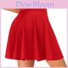 Basic Solid Color A Line Skirt With Pleated Detail For Casual Summer Wear