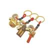 Popular Alloy Lucky Keychain Pendants: Zhuazhou Abacus & Temple Crafts
