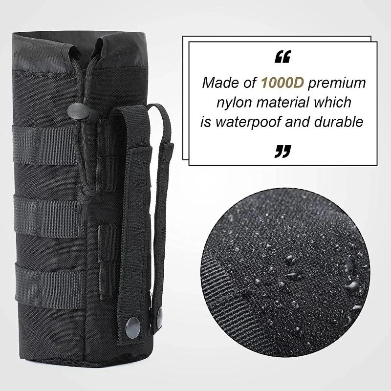 Tactical Molle Water Bottle Bag Outdoor Camo Hunting Camping Hiking Drawstring Holder Multifunction Bottle Storage Pouch Pocket 4