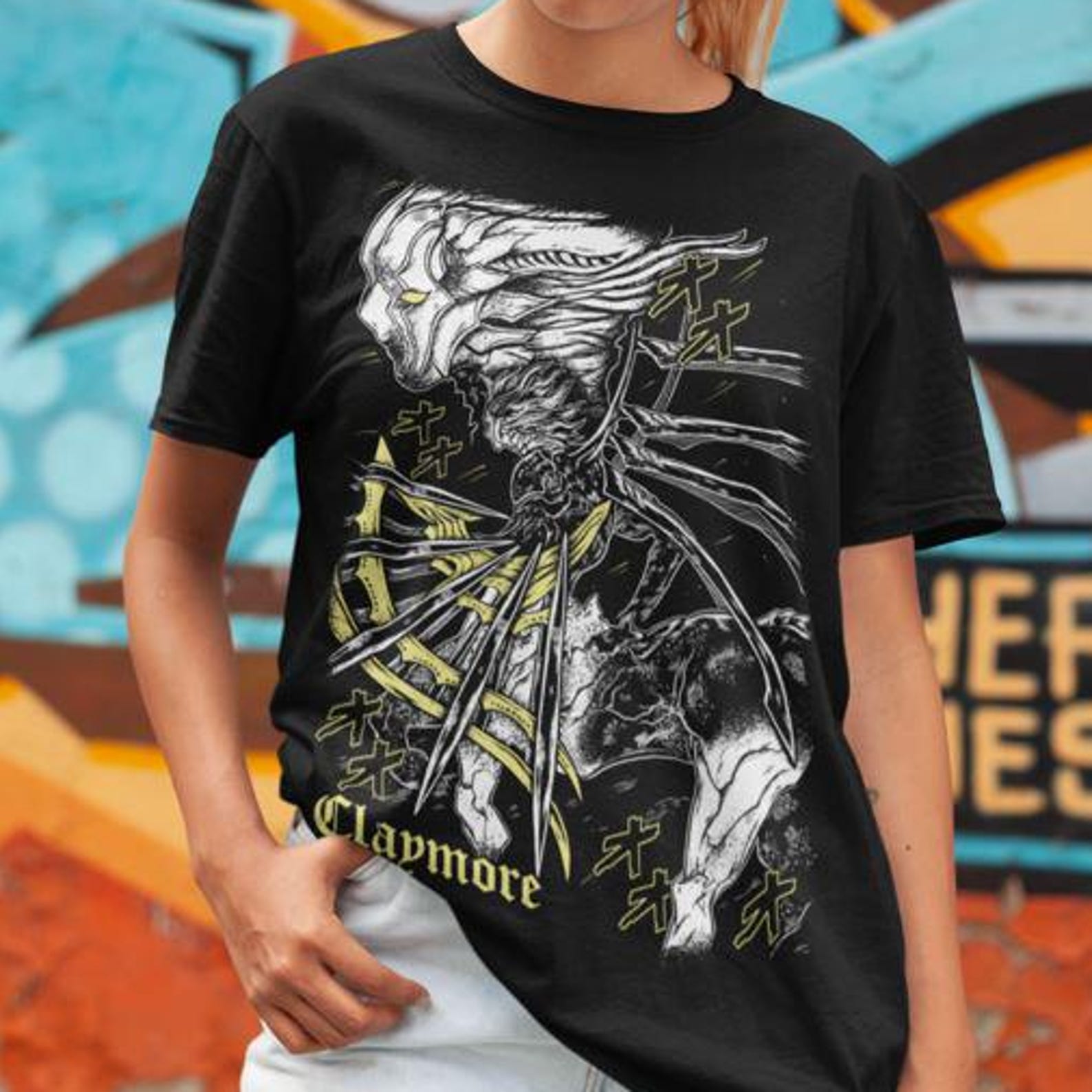 Unisex Claymore Anime T-Shirt, Clare, Miria Manga Waifu Shirt XL
