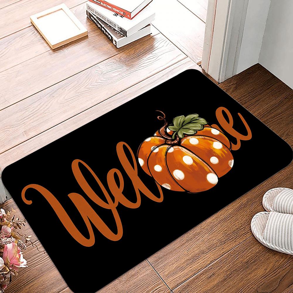 Halloween Pumpkin Welcome Welcome Mat Carpet For Kitchen Bedroom Living Room Entrance Rug Home Decor Doormat