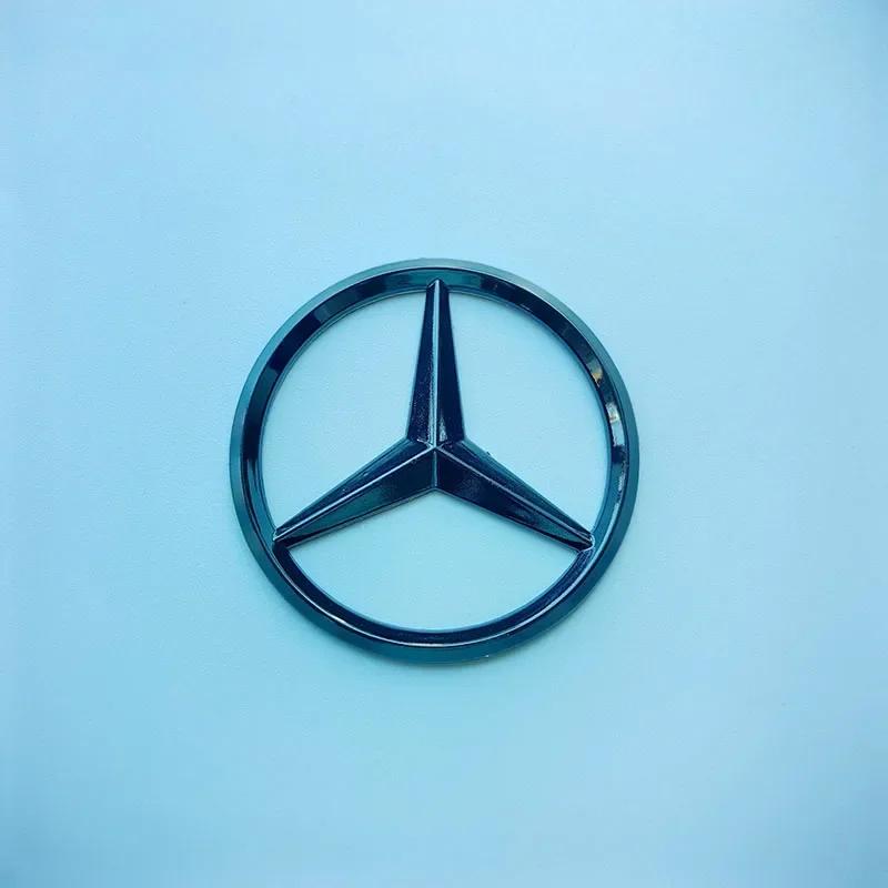 

C200 E200 For Mercedes Benz 70mm 7cm Hollow Out Flat Star Badge Metal Car Emblem for Mercedes Benz C E S Engine Cover Logo Stick 70mm star 3D sticker