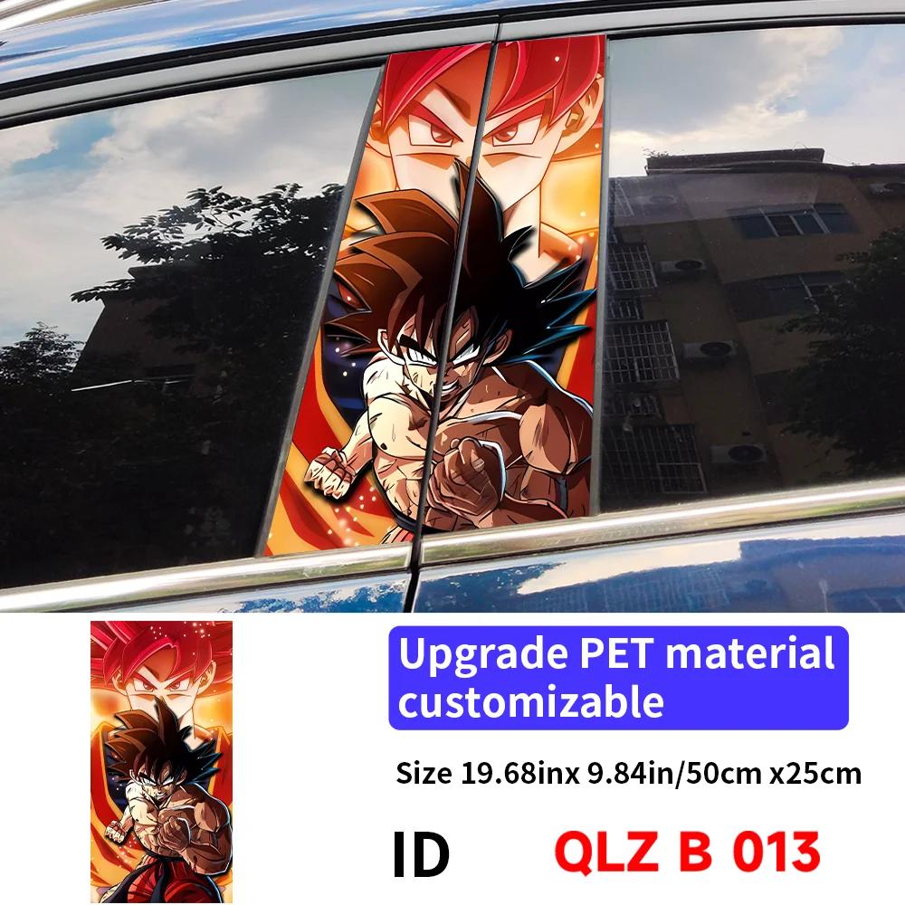 Anime Son Goku Car Stickers Car B-pillar Vinyl Decals Waterproof Auto Center Pillar Sticker Cover Scratches Decors Accessories
