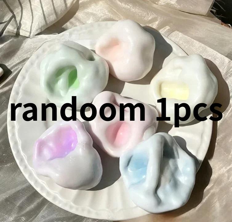 New Coconut Oil Squeeze Squishy Fidget Toys Stress Relieving Toy Ultra-Thin Ice Skin Blind Box Shapeable Venting Gift