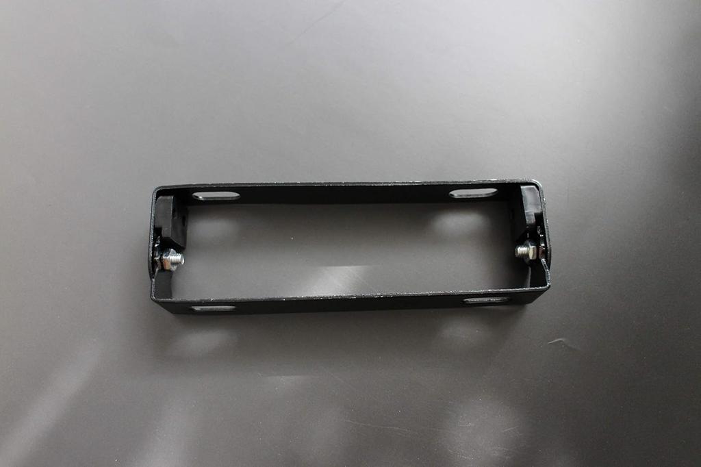 Verstellbare Universal-Aluminium-Kennzeichenhalterung für Motorräder und Mopeds 180° (Schwarz)