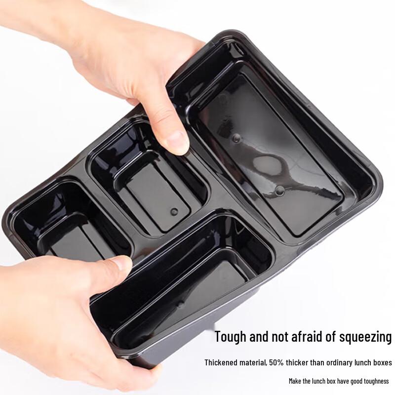 Disposable 4-Compartment Meal Prep Containers