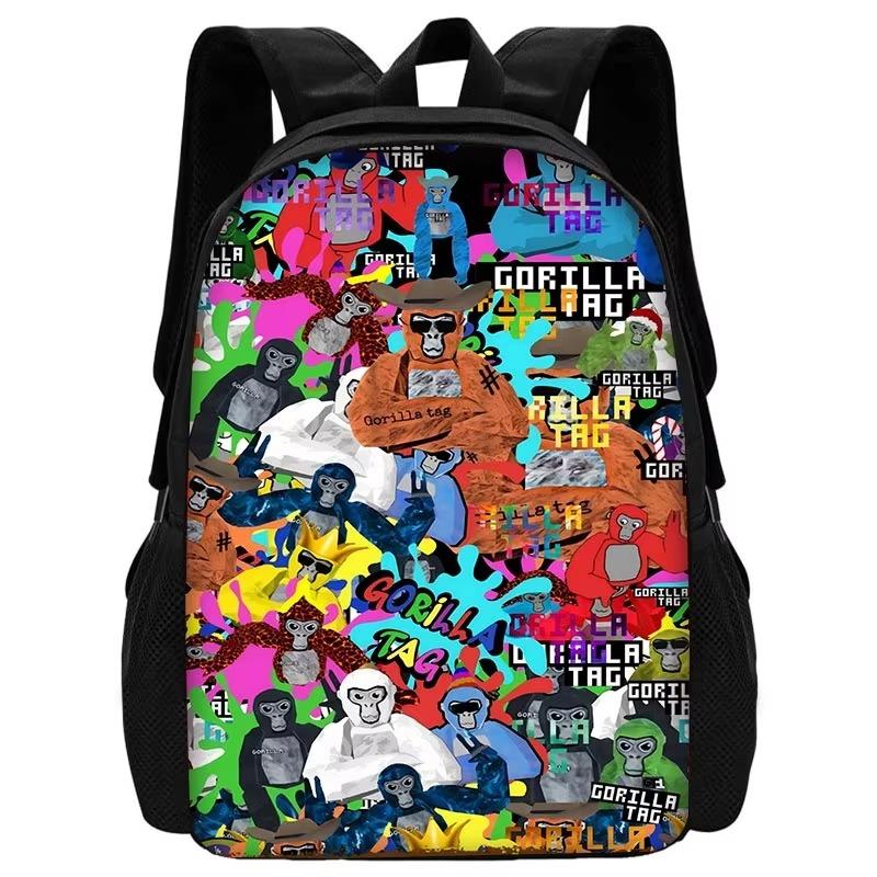 Etichetta Gorilla Cool Novità Cartone Animato Zaino Scolastico per Bambini Con Borsa a Spalla Astucci Zaini Scolastici per Ragazzi Ragazze Miglior Regalo