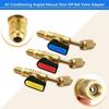 Air Conditioning Refrigerant Ball Valve 1/4" SAE Straight Shut-Off Valve for R134A R410A R22 R12 Charging Hoses AC Refrigerant