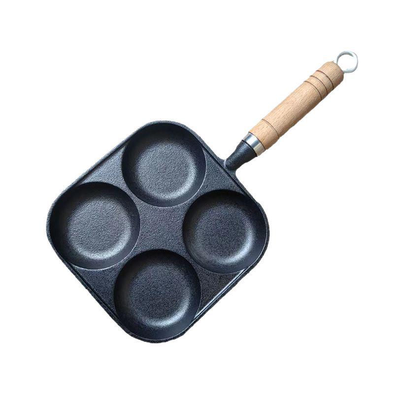 Cast Iron Multi-Hole Breakfast Pan for Eggs, Burgers, and Dumplings
