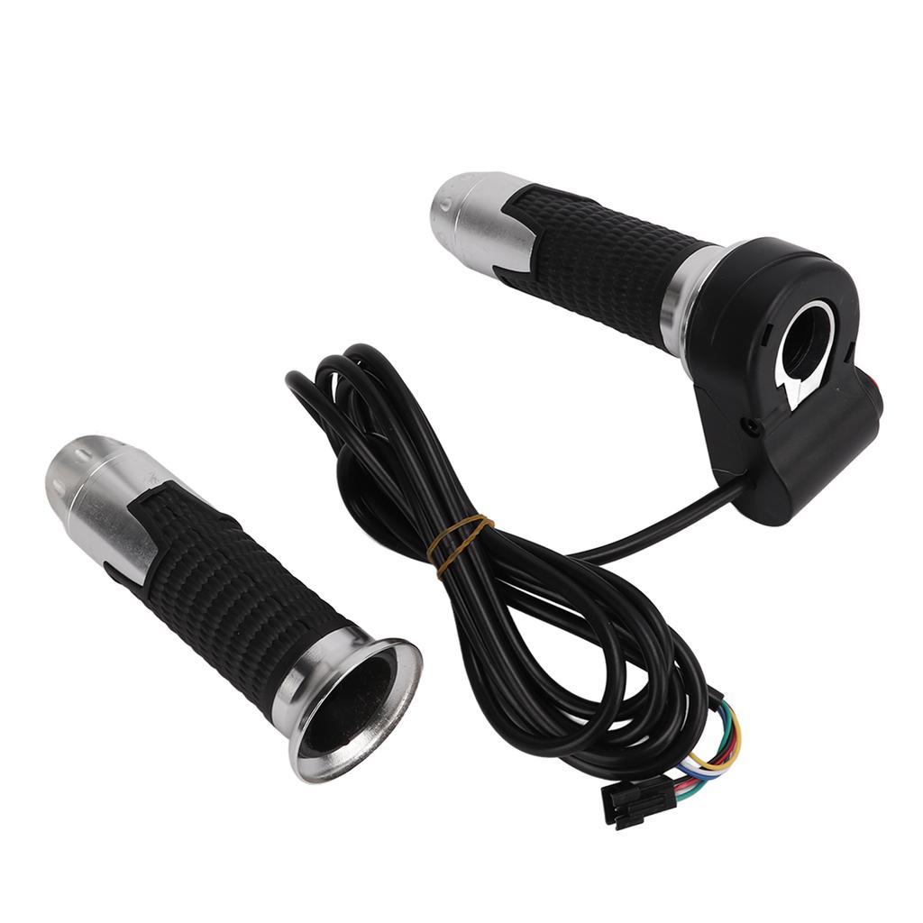 1 Pair set Twist Throttle Grip Handlebar Electric Vehicle Accessories 12V‑99V ( No Display of Three Speed)Silver